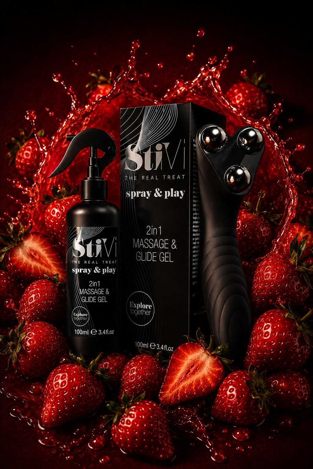 StiVi 2 in 1 Massage- und Vibrationsgerät + Play&Spray