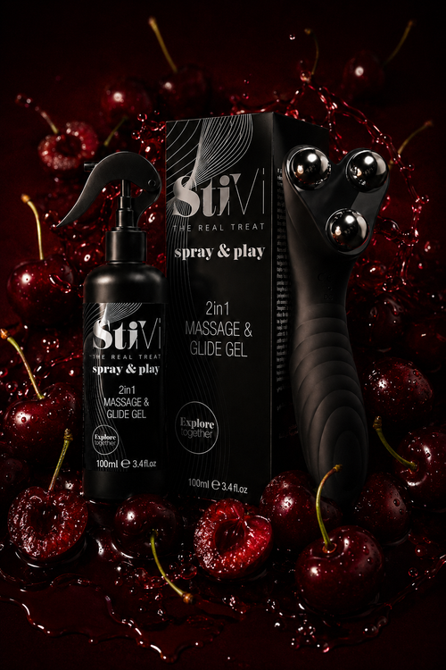 StiVi 2 in 1 Massage- und Vibrationsgerät + Play&Spray